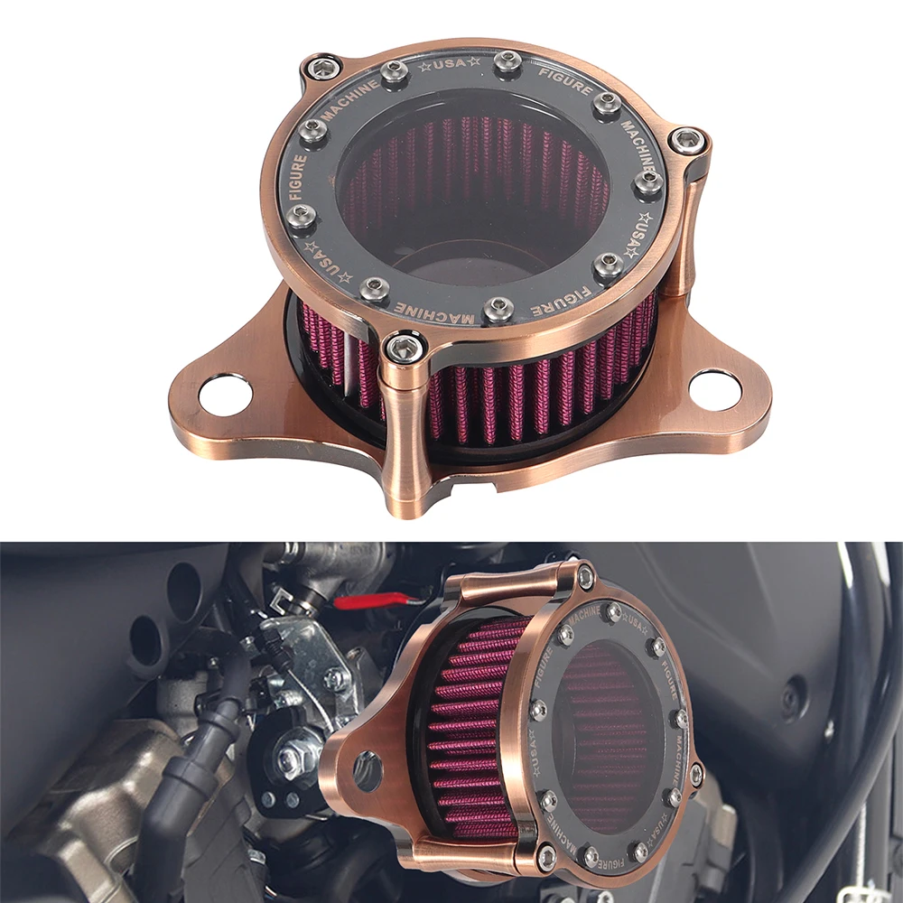 

Motorcycle Air Cleaner Intake System Filter Kit Black/ Gold For Harley Sportster Iron XL 883 1200 72 48 1988-2022
