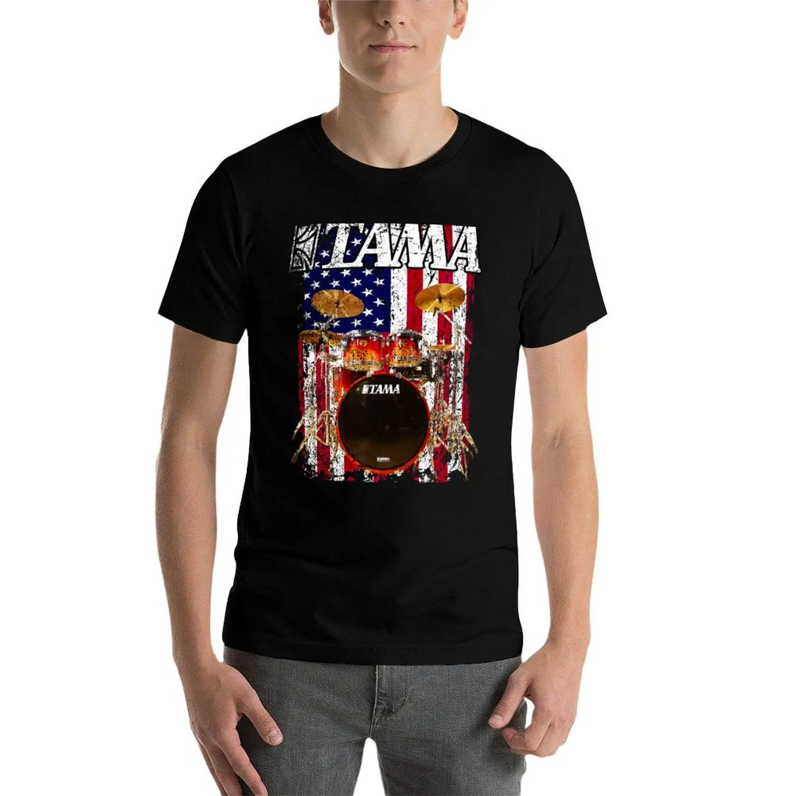 

AMERICAN TAMA DRUMS T-Shirt cotton tshirt 100% cotton t shirts man 100% man t shirt heavy cotton T-Shirt