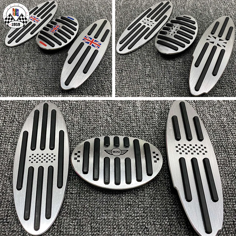 العلامة التجارية الجديدة المواد المقاومة للصدأ دواسة الوقود الاتحاد جاك الأسود لميني كوبر F56 F55 F57 R55 R56 R57 R58 R59 R60 R61 #5