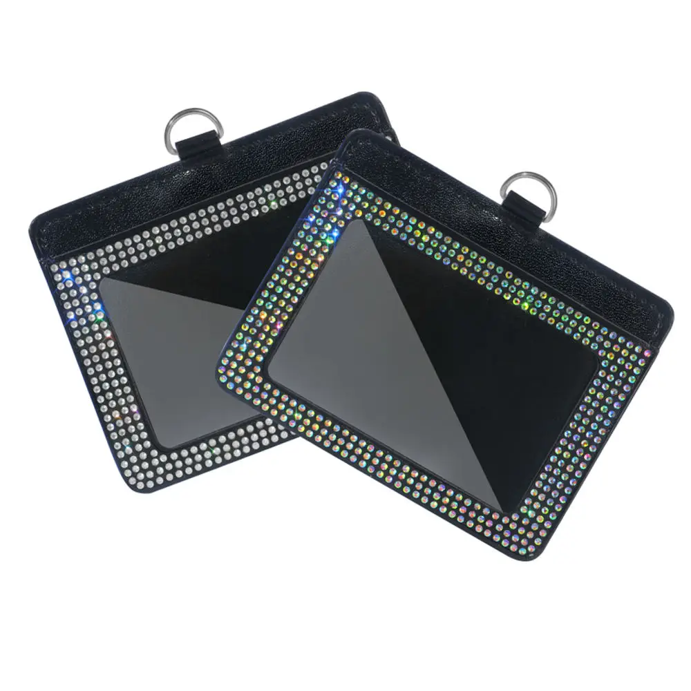 Bling Diamond Crystal Car Card Cover Case Business Work Card Holder Organizer Credit ID Card Badge Bag Car Accessories