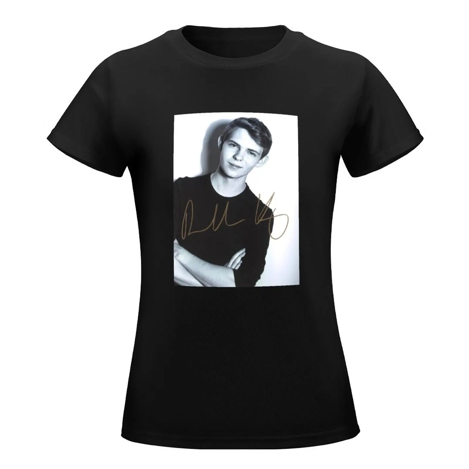 Robbie Kay autograph T-Shirt Female clothing funny workout t shirts for Women