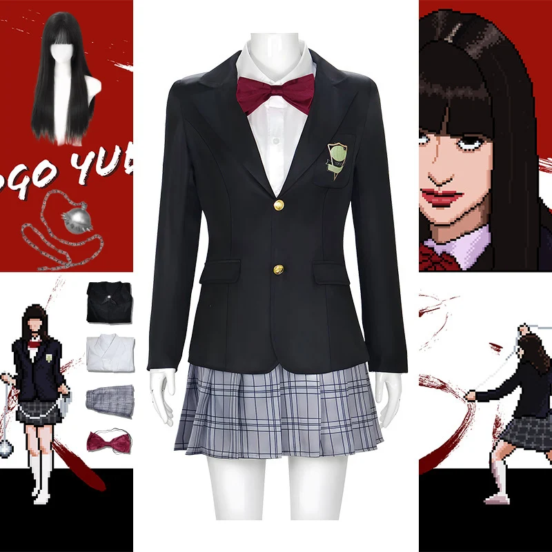 Disfraz de Halloween Gogo Yubari, uniforme negro de la película 'Kill Bill', traje de Gogo, uniforme escolar JK, volumen 1