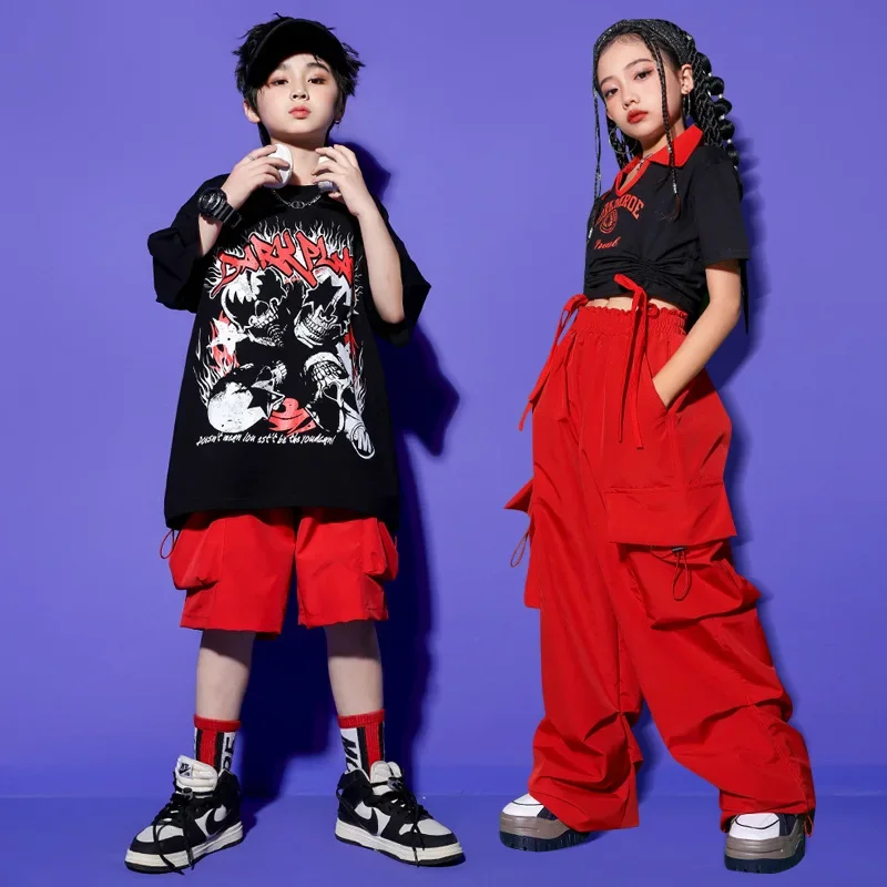 

Girls' Jazz Dance Costume Handsome Japanese Street Dance Performance Costume Set Children's Hiphop Show Stage Trend