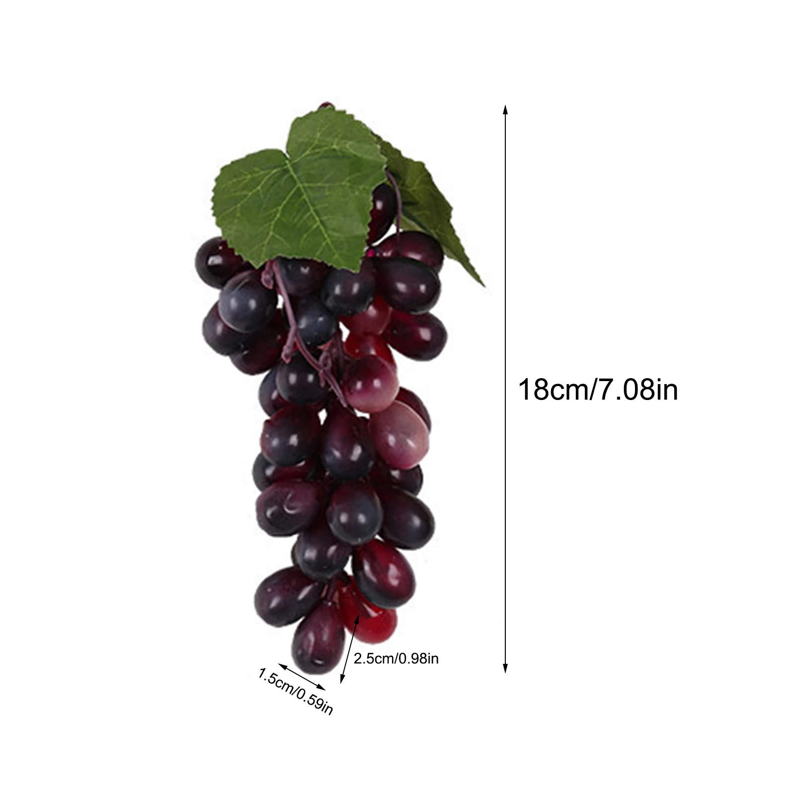 Raisin Artificiel en Mousse avec Vignes, Simulation de Fruits Réalistes, Décoration pour Cuisine, ix, Pub, Maison, Ornement d'Armoire