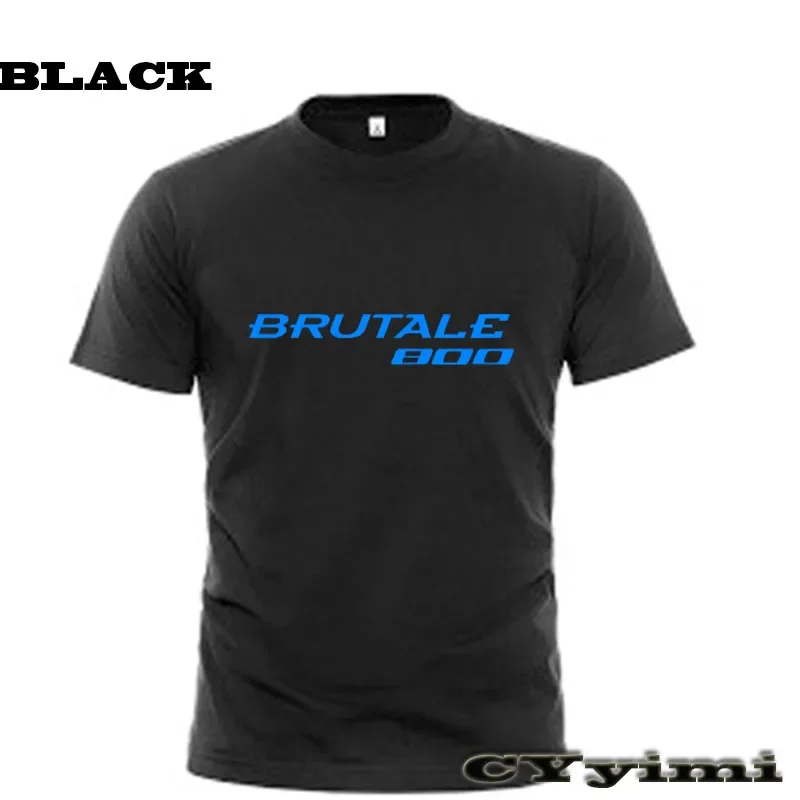 For MV AGUSTA Brutale 800 RR Brutale800 T Shirt Men New LOGO T-shirt 100% Cotton Summer Short Sleeve Round Neck Tees Male