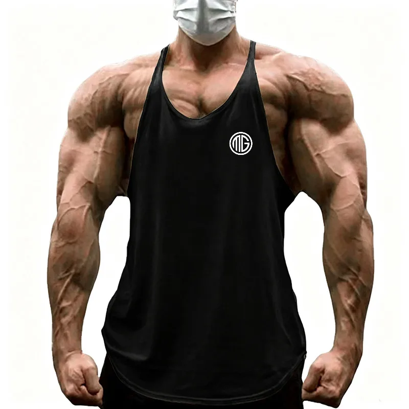 Men's Sleeveless Running Tank Top Quick Dry Y Back Gym Vest Breathable Athletic Workout Shirt For Bodybuilding Training