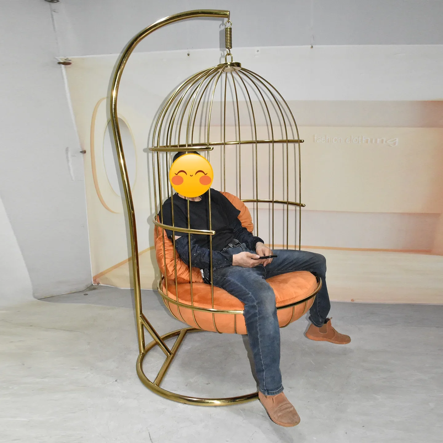 Outdoor Adult Swing Rocking Chair Patio Home Cradle Chair Hanging Chair Indoor Hanging Seat Hanging Light Luxury Balcony Sofa