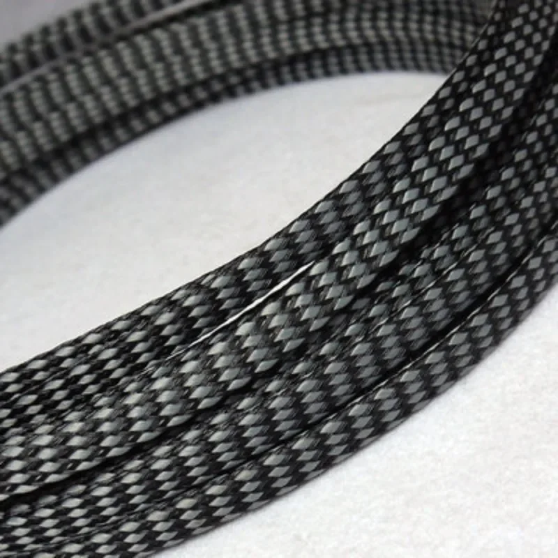 

8mm Cable Sleeve Black Grey Cable Sleeves Insulated Braid Sleeving PP Cotton Yarn PET Expandable Wrap Wire Cable Protection