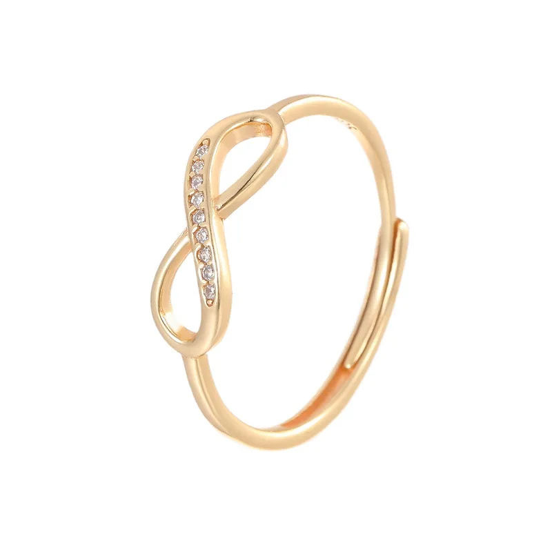 

Кольцо из стерлингового серебра S925 с символом бесконечности, инкрустированное микроцирконами, для женщин, элегантное и модное украшение, трендовое стильное кольцо-ободок