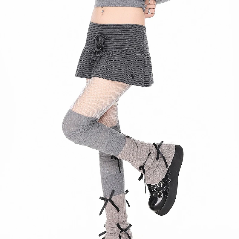 빈티지 디자인 핫 걸 스타일 스트라이프 여성 스커트 2025 가을 신상 슬림핏 다용도 심플 캐주얼 A라인 숏 스커트 여성용