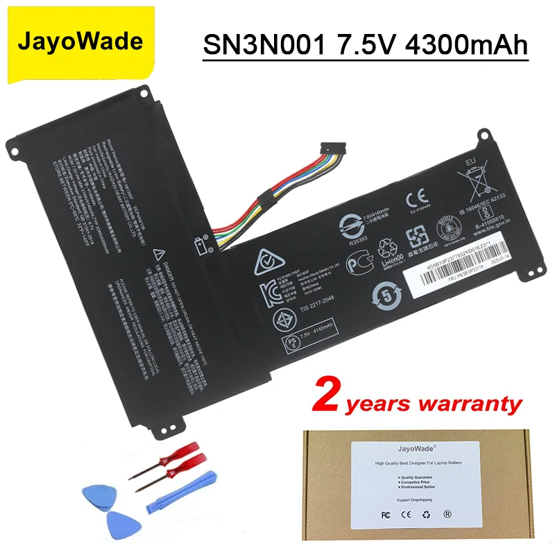 

JayoWade 0813007 Laptop Battery For Lenovo Ideapad 120S 120S-14IAP S130-14IGM 5B10P23779 2ICP4/59/138 SN3N001 7.5V 32Wh 4140mAh