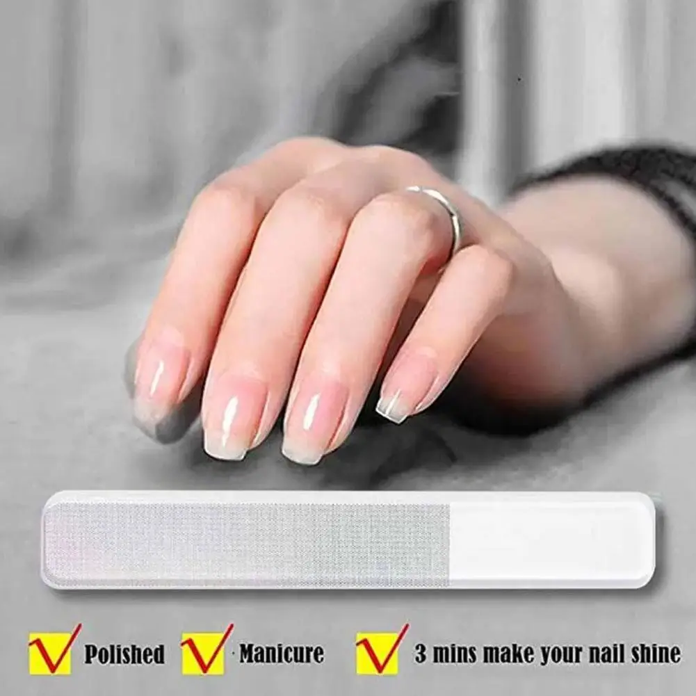 1 قطعة نانو الزجاج ملفات الأظافر المهنية تلميع مانيكير أداة فنية قابل للغسل جعل الأظافر سطع بسهولة مثل طلاء الأظافر نانو #2