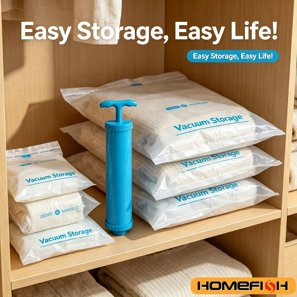 Handheld Manual Vacuum Air Extractor  Space Saving Pump for Storage Bags Ideal for Clothes  Seal Supplies