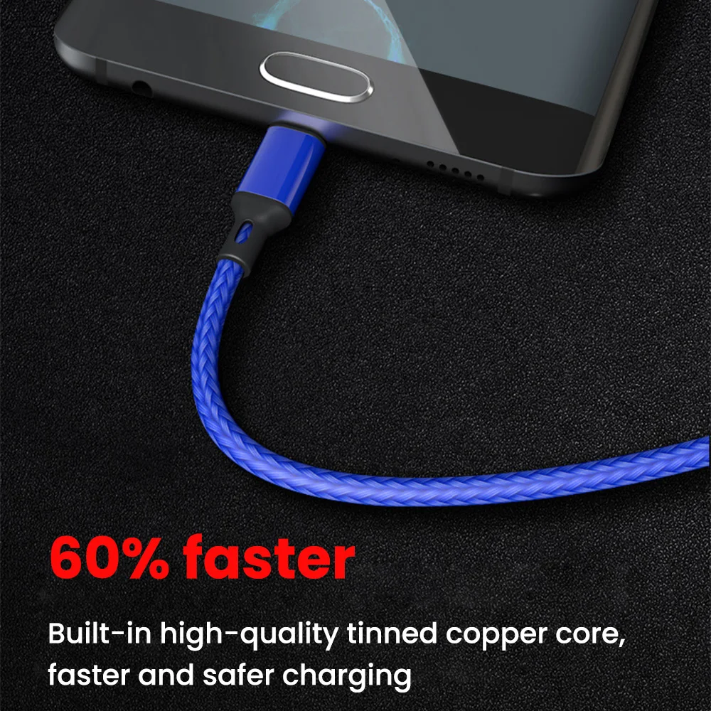 0.25M Short Cable Micro USB Cables Type c Data Cord Fast Charging Portable Wire for Power Bank iPhone 15 Samsung Android Phone