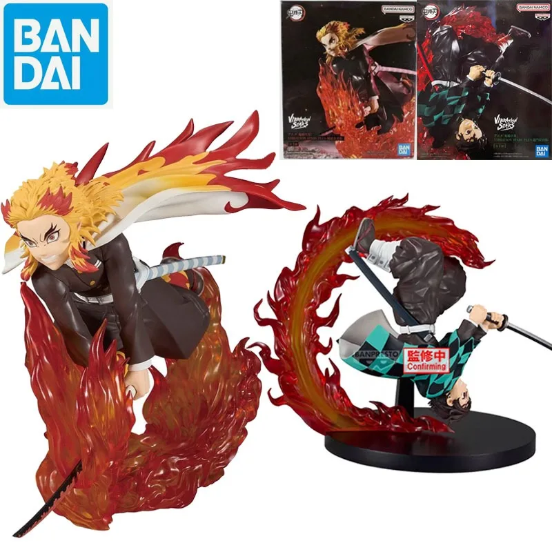 En Stock Original genuino BANDAI NAMCO BANPRESTO Demon Slayer estrellas de vibración más Rengoku Kyojuro VS Kamado Tanjiro modelo regalo