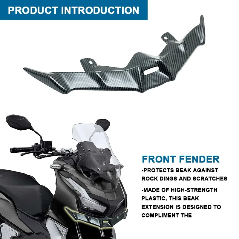 Motorcycle New Front Fairing Winglet Wing Cover Trim For HONDA ADV 150 160 ADV150 ADV160 2019-2024 Shark Fin Beak Moto Accessori