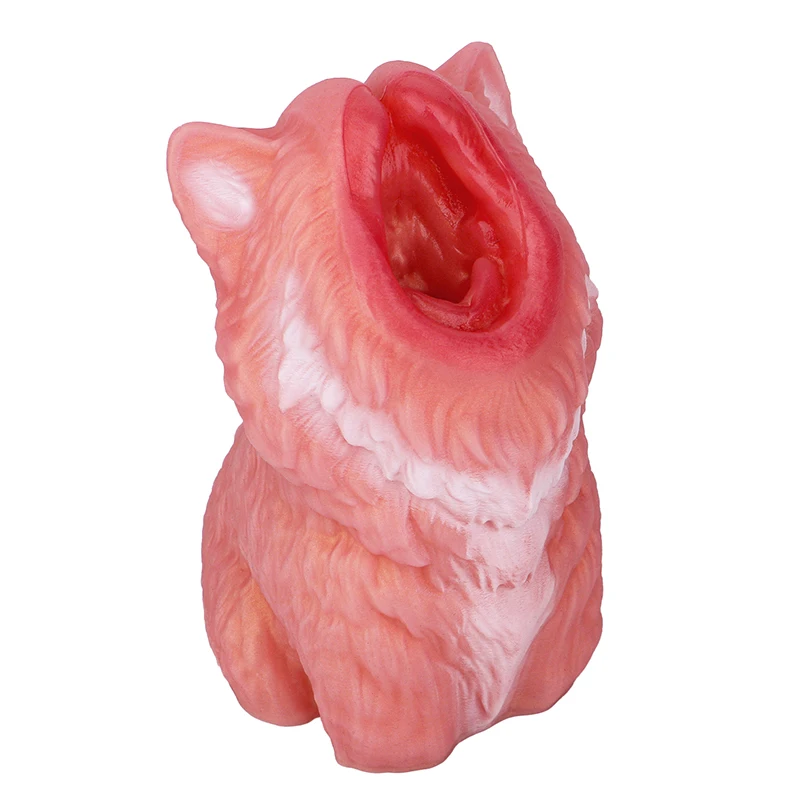1kg Cute Pink Fox Headless Silicone Vagina Small Pocket Pussy Monster Doll Male Masturbator Adult Sex Toys for Men Soft Stroker