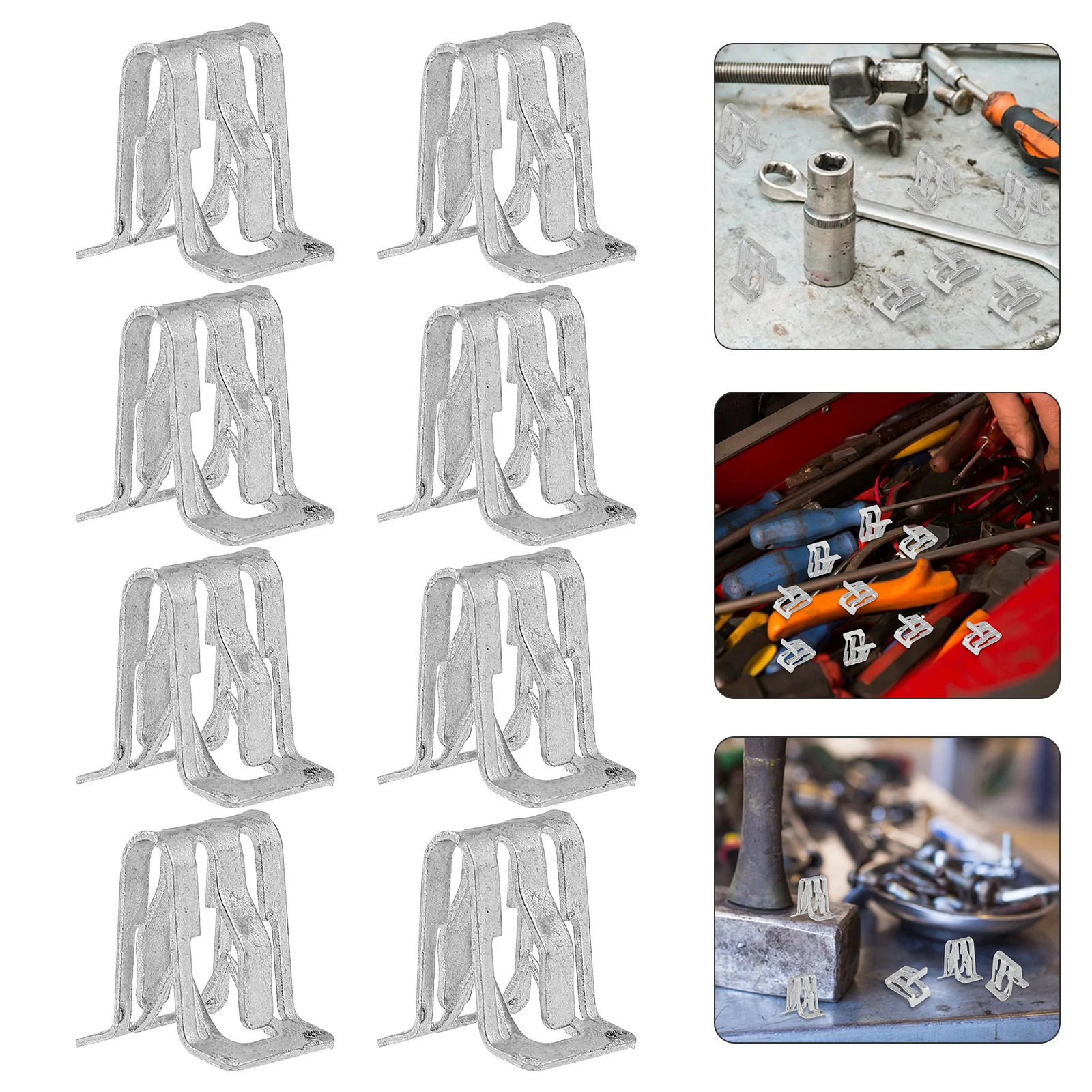 

10Pcs Auto Trim Metal Retainer Clip Durable Car Interior Panel Fastener Easy Install Decorative Fastener Clip Panel