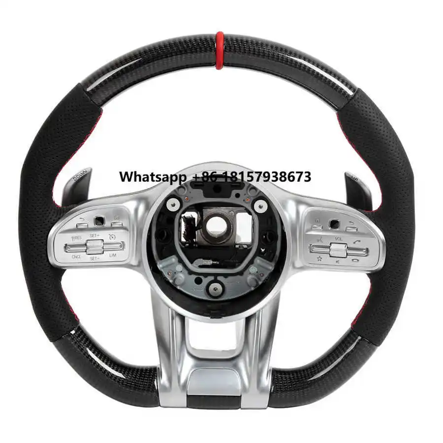 

Newest AMG Car Steering Wheel Real Carbon Fiber for Mercedes Benz Steering Wheel Carbon Fiber