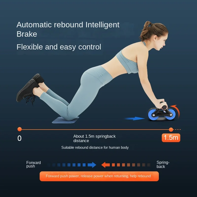 

Automatic rebound abdominal wheel for men and women abdominal muscle tightening household belly reduction tank wheel fitness