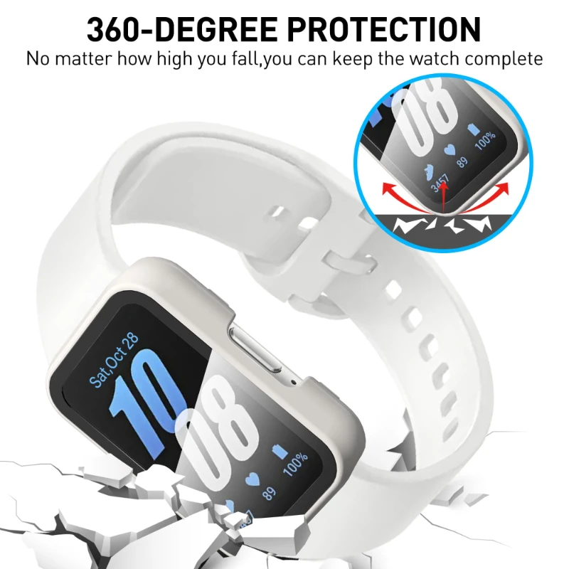 Glass+Case for Samsung Galaxy Fit 3 Tempered Glass Screen Protector & Hard PC Protective Bumper for Galaxy Fit3 Accessories image 6