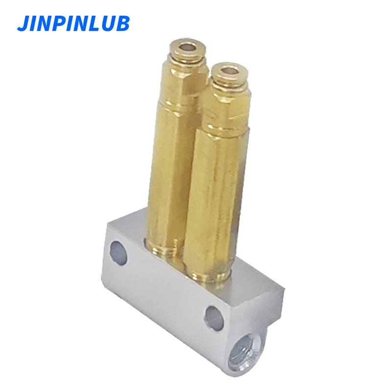 JINPINLUB MGK-2 Outlets Pressurized Thin Oil Quantitative Distributor Grease Injector For Lubrication Pump System