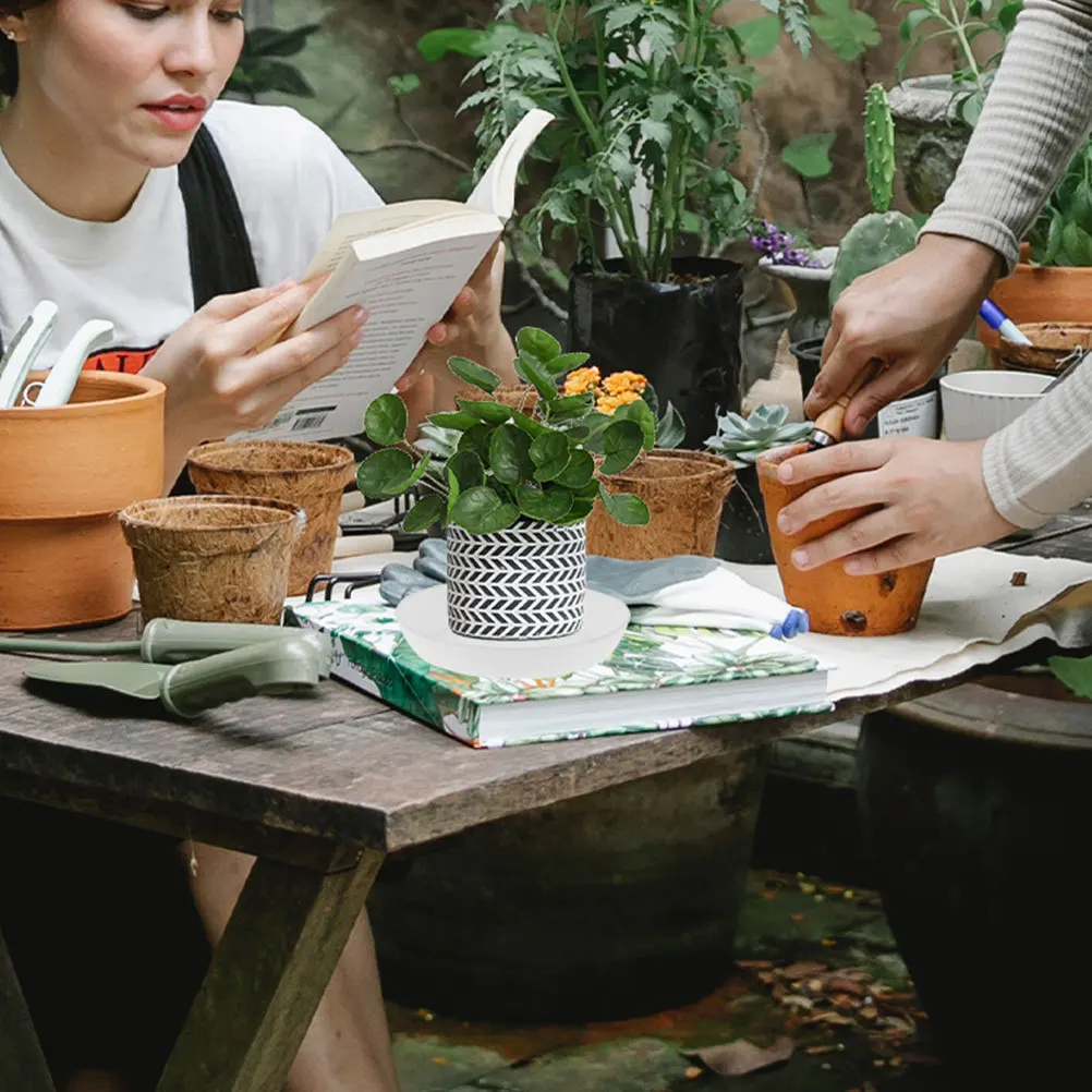 

10Pcs Round Plastic Pot Saucers for Indoor Plants Waterproof Leakproof Gardening Round Potted Plants Trays Planter Tray