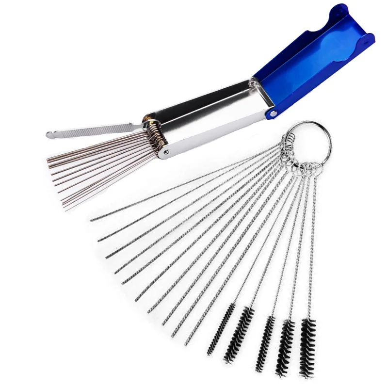 

Airbrush Spray Gun Nozzle Cleaning Kit Cleaning Needles Brushes Repair Tool for Carburetor Carbon Dirt Jet Remove Cleaner Tools