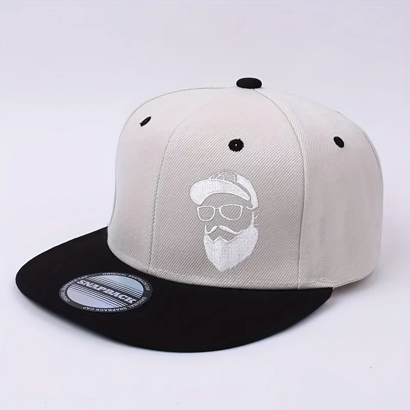 Bedrucktes Logo, bärtiges Opa-Muster, verstellbarer Schnallenverschluss, Outdoor-Sportkappe, Baseballkappe im Hip-Hop-Stil – Detail 4