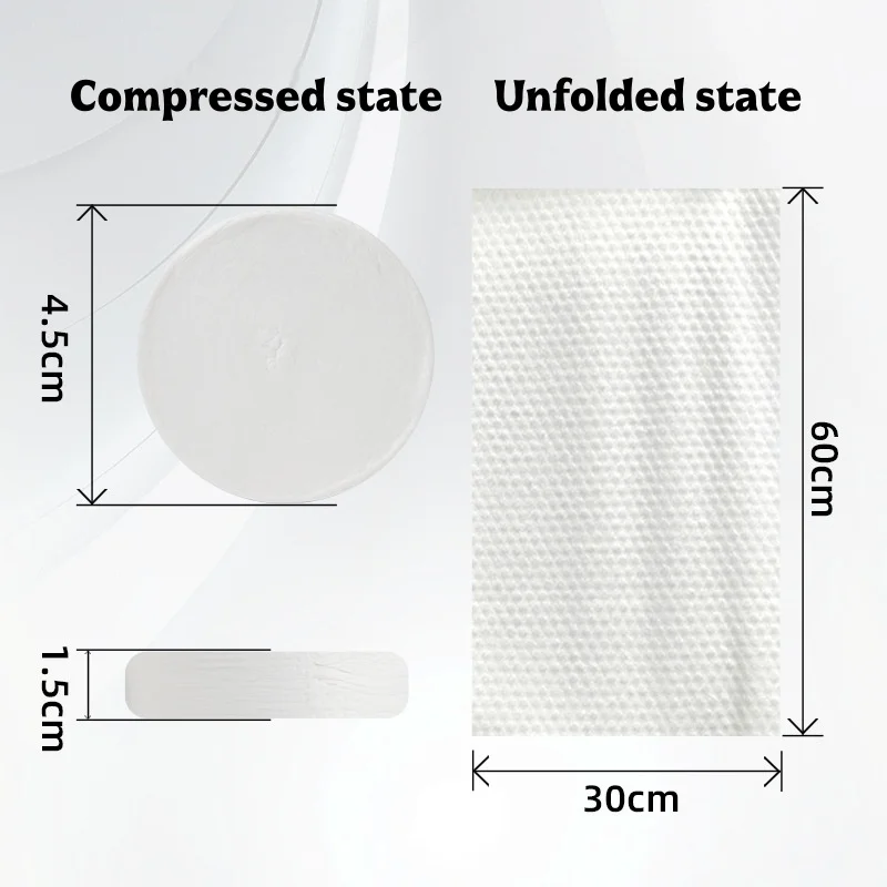 6/24pcs Disposable Compressed Towel Portable Travel Towels Thickened 30x60cm Compressed Face Cleansing Towel Fiber Plants