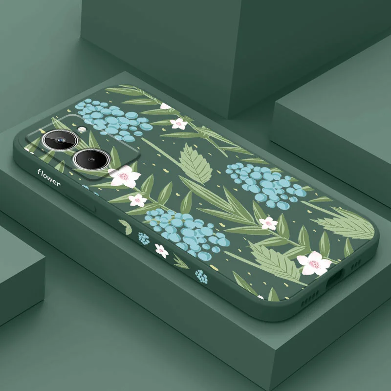 Blueberry Flowers Case For OPPO Realme 11 10 10T 9 9i 8 8i 7 Pro Plus C35 C12 C15 C20 C21Y C25 S 4G 5G 2021 2020