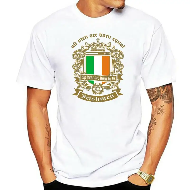 Men Are Born Equal Irish Mens T-Shirt Flag Ireland Rugby St Patricks Day