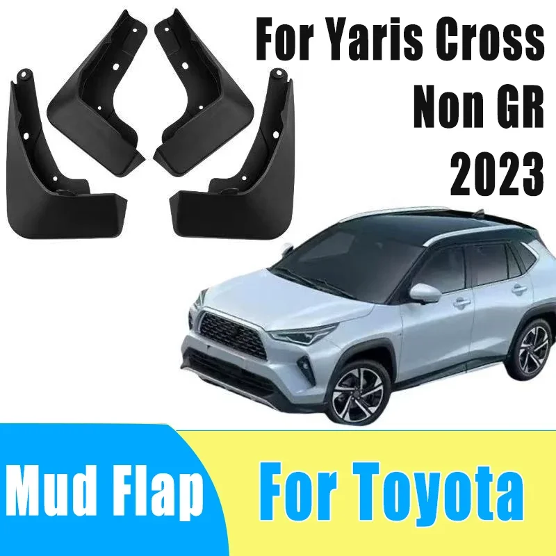 

4pcs Auto Tire Mudguard Waterproof Prevent Mud Splashing Car Mud Flap Fender Trim Accessories For Toyota Yaris Cross Non GR 2023