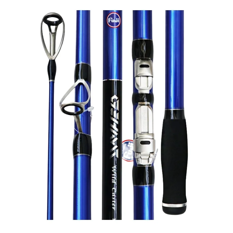 High Quality 4.25m 3 Sections Long Throwing Portable FUJI Fishing Rod Sea Rod Spinning Telescopic Fishing Rod Casting