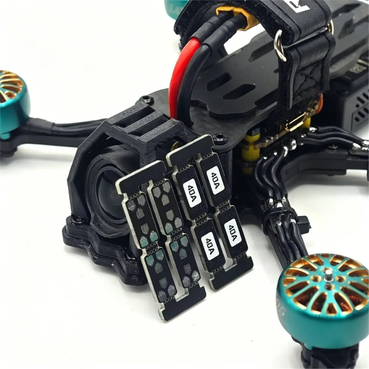 (A60I] FPV Motor Extension Board with Silicone Wire 40A 65A Supports 3.5-5 Inch Drone 18-32AWG Motor Cable 4 Inch