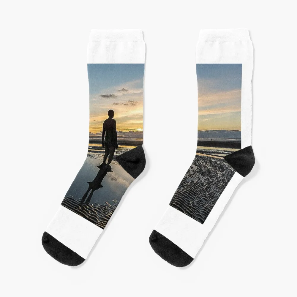 

Sunset light, Crosby beach Socks professional running anti slip football Designer Man Socks Women's