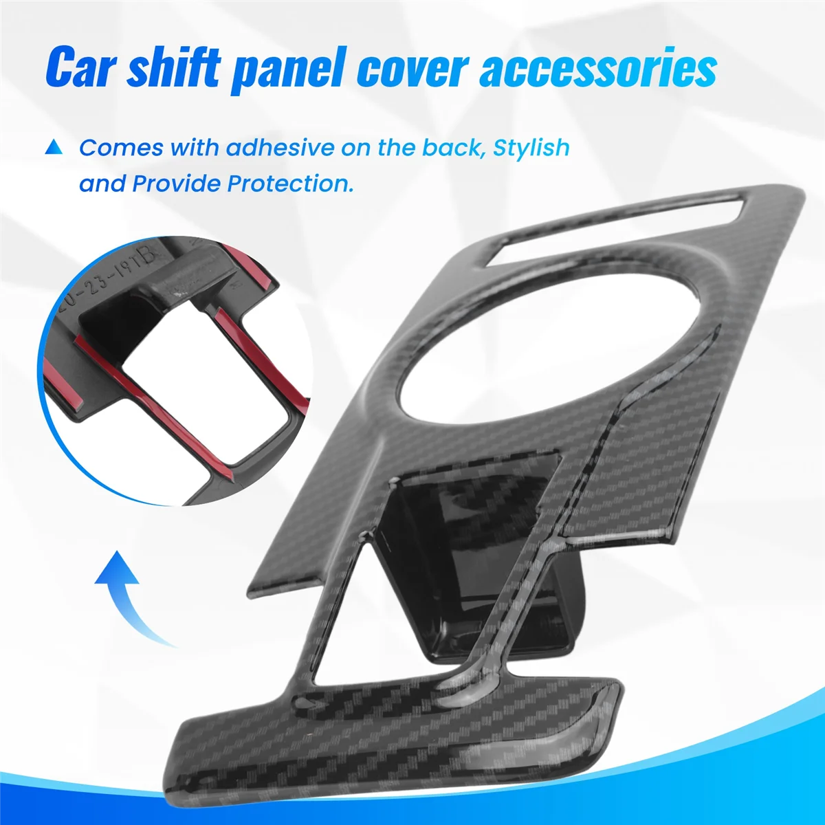 N29R_RB Carbon Fiber Car Center Console Shift Panel Cover Trim for Kia