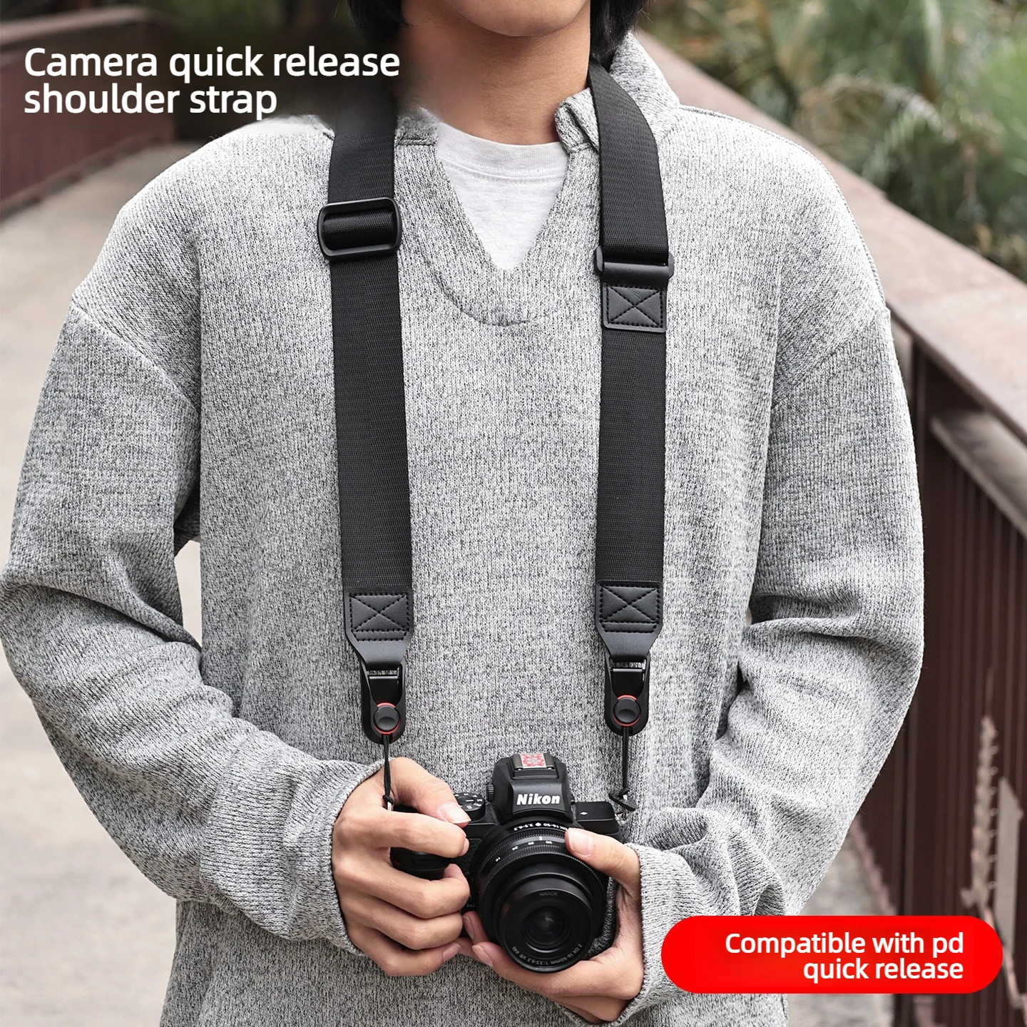 

Wide Soft Camera Shoulder Strap Load Bearing Quick Release Compatible with PD System Fuji Nikon Sony Olympus