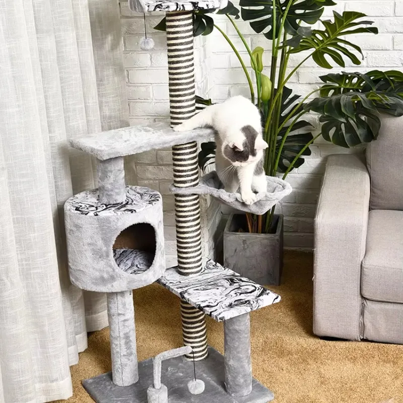 Interactive Toys Custom Design Cat Climbing Frame Luxury Cat Tree House Scraper