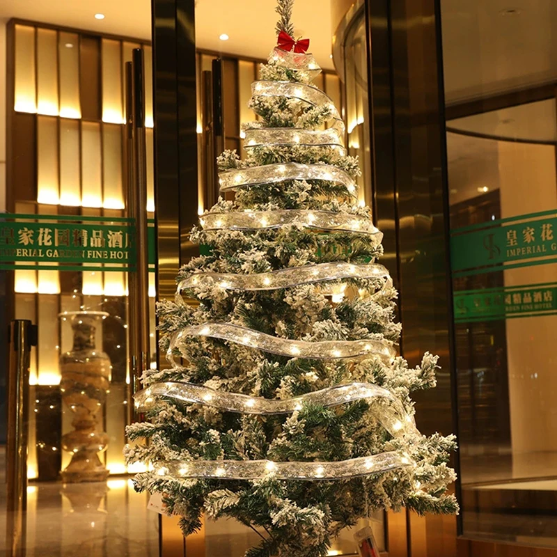 

Christmas Ribbon String Lights 50/100LED Christmas Tree DIY Bows Light Home Navidad New Year Venue Wedding Party Decoration