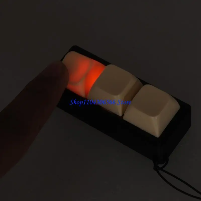 02DD 3-key Mechanical Keyboard Clicks Toy Keycap Tester With Multicolor LED Lights And Smooth Operating Stress Relief