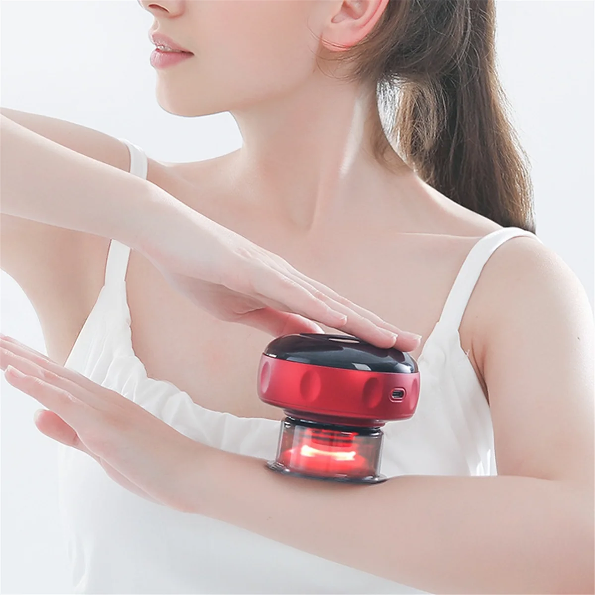 Интеллектуальный инструмент для массажа дыхания, Электрический массажер для соскабливания кожи, беспроводная горелка для похудения, умный массаж