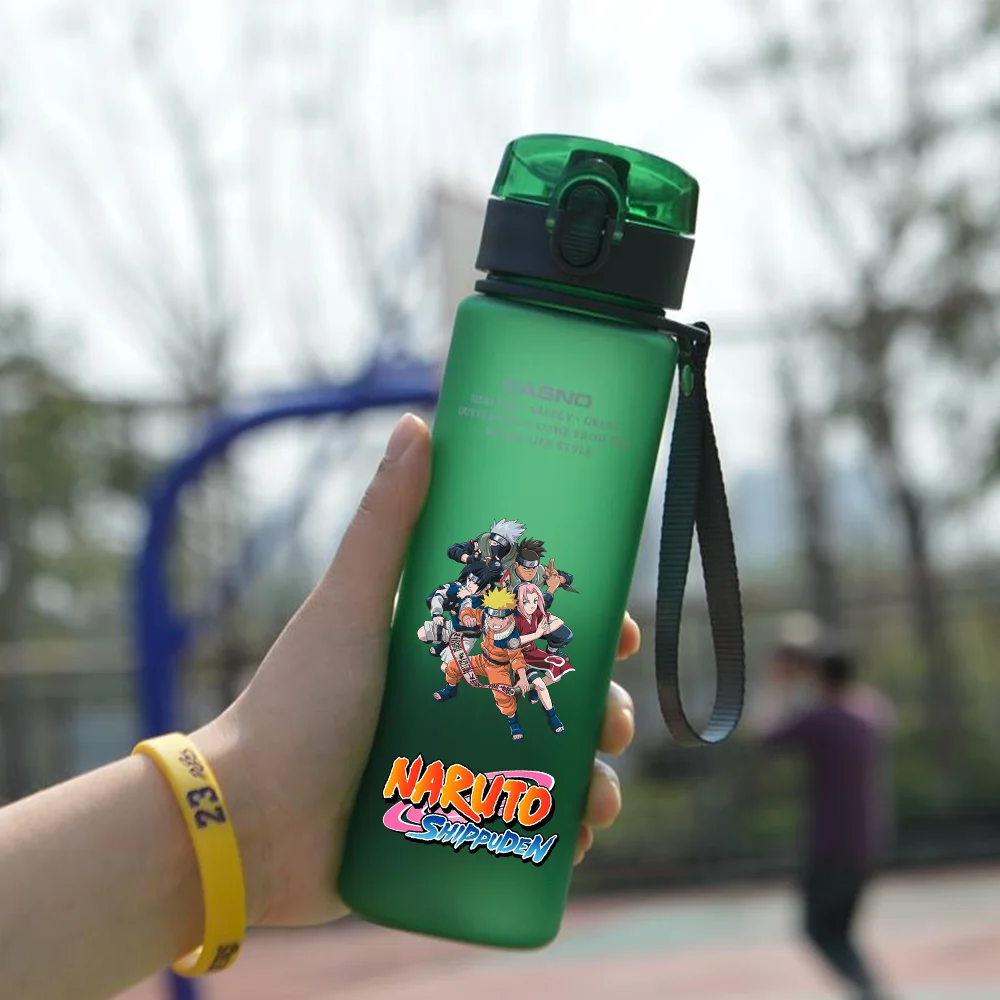 Anime NARUTO Flip-top Water Cup Outdoor Sport Summer Large-capacity Portable Drinking Bottle Kakash Uchiha Sasuke Uzumaki Naruto