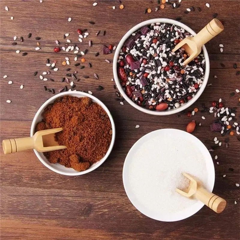 Coffee Bath Salt Wooden Spoon 50PCS Mini Wooden Spoons Set For Baby Laundry Detergent Wood Crafting Tools Candy-[No.59 Pet]