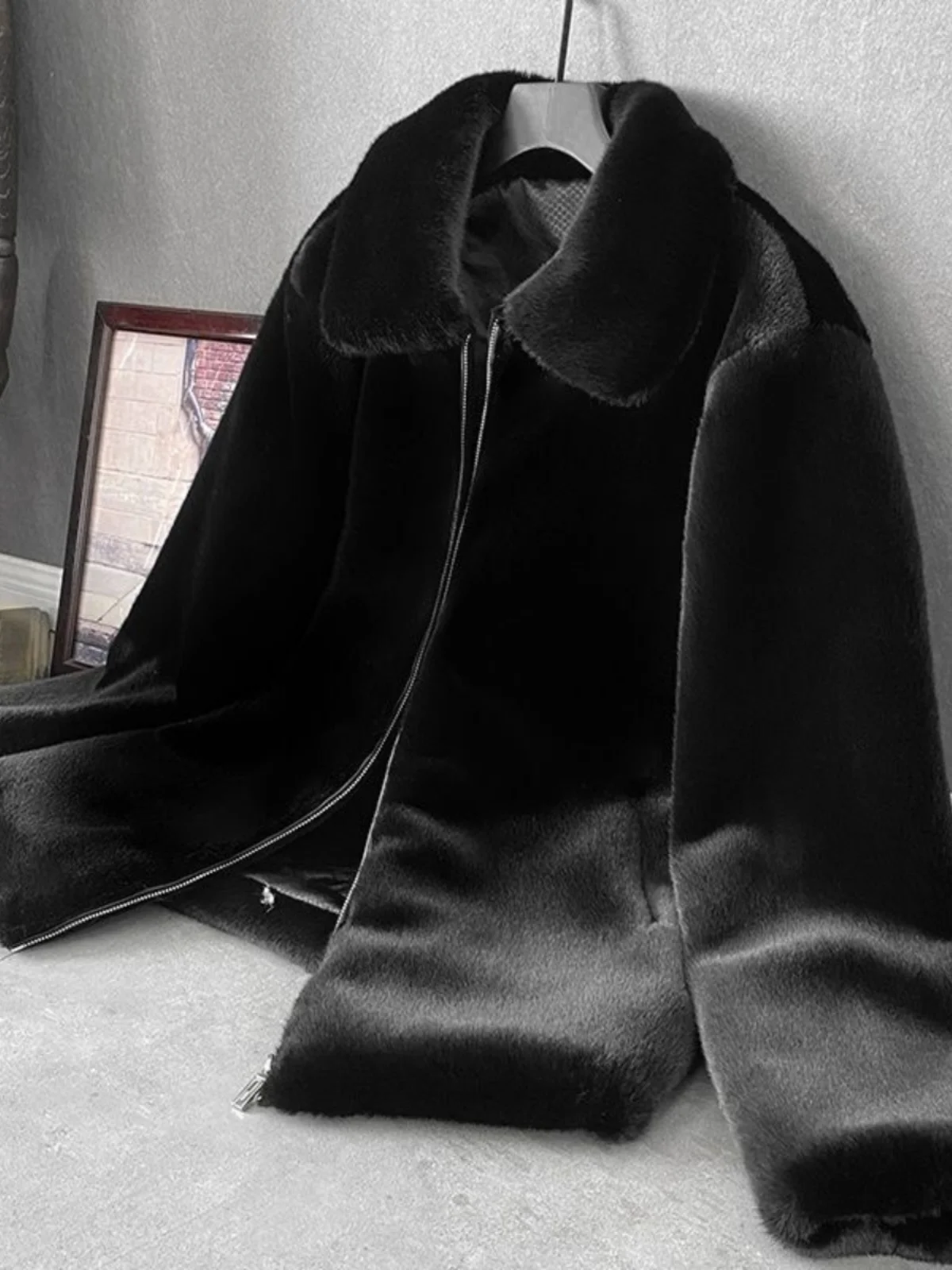 

Мужское зимнее модное пальто из натуральной меховой шубы (цельный мех норки), приталенный крой, с воротником-стойкой, меховая верхняя одежда для молодежи