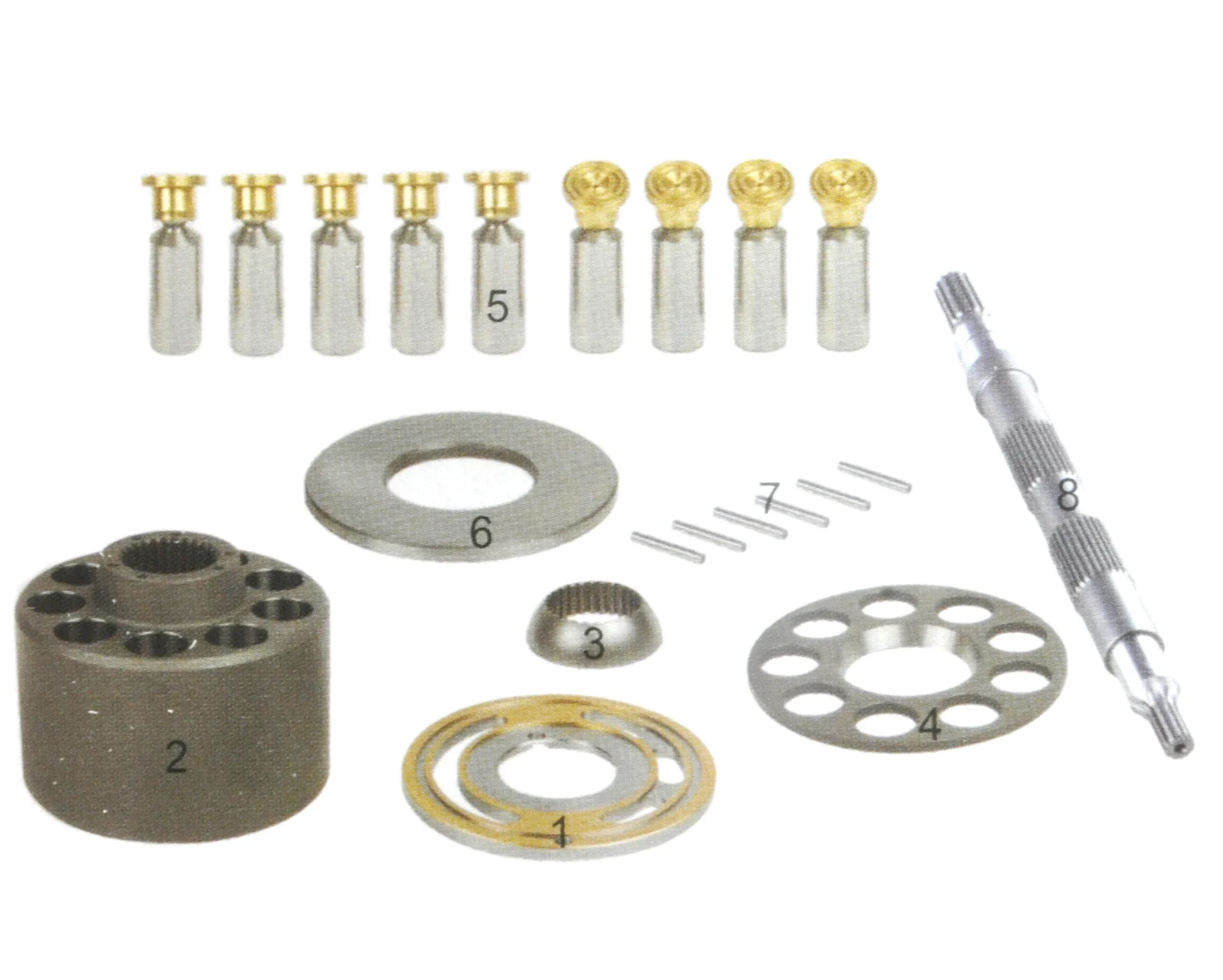 

Excavator hydraulic spare parts NVK45 DNB08 SK60-3 main pump parts