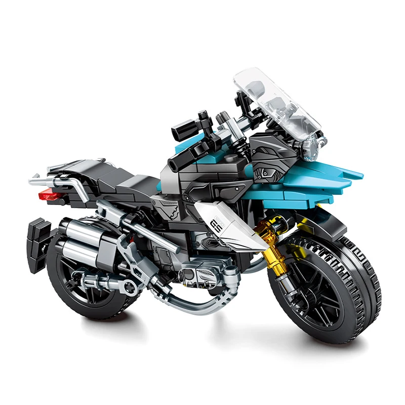 Moto Motorcycle Sets Blocks Racing Off Road Vehicle Model Building Bricks Speed Champions Sports City Motorbike Technology Toys