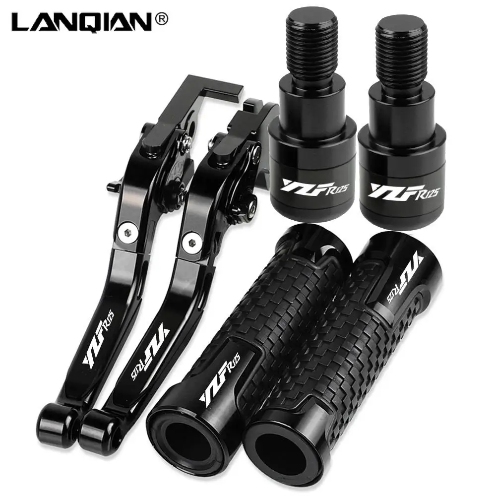 

For YAMAHA YZFR125 Motorcycle CNC Brake Clutch Levers Handlebar knobs Handle Hand Grip Ends 2024 2023 YZF R125 YZF-R125 all year