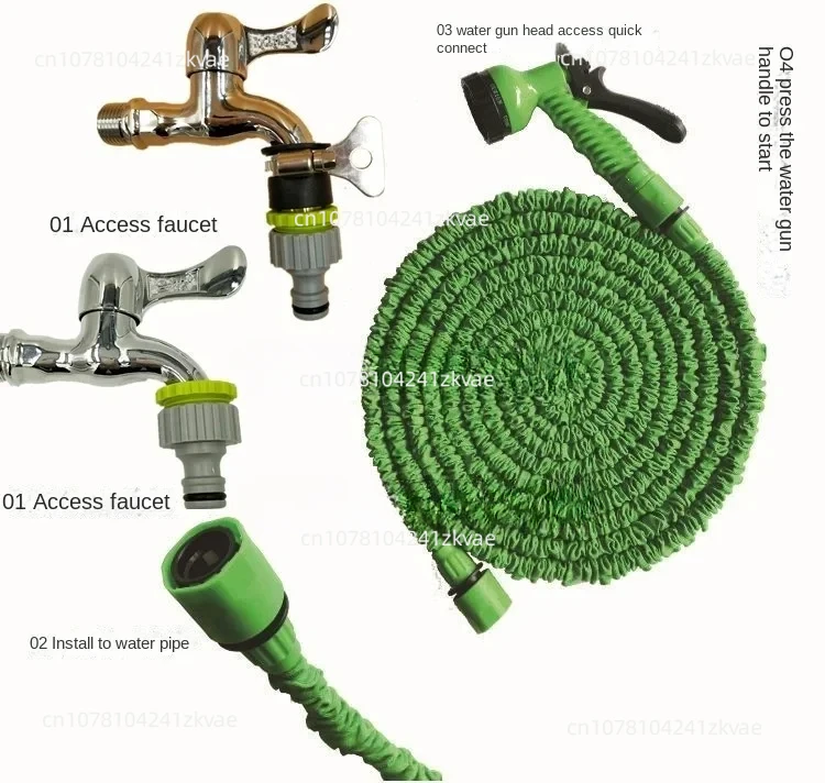 25-200FT Hot Expandable Magic Flexible Garden Water Hose For Car Hose Pipe Plastic Hoses garden set to Watering with Spray Gun