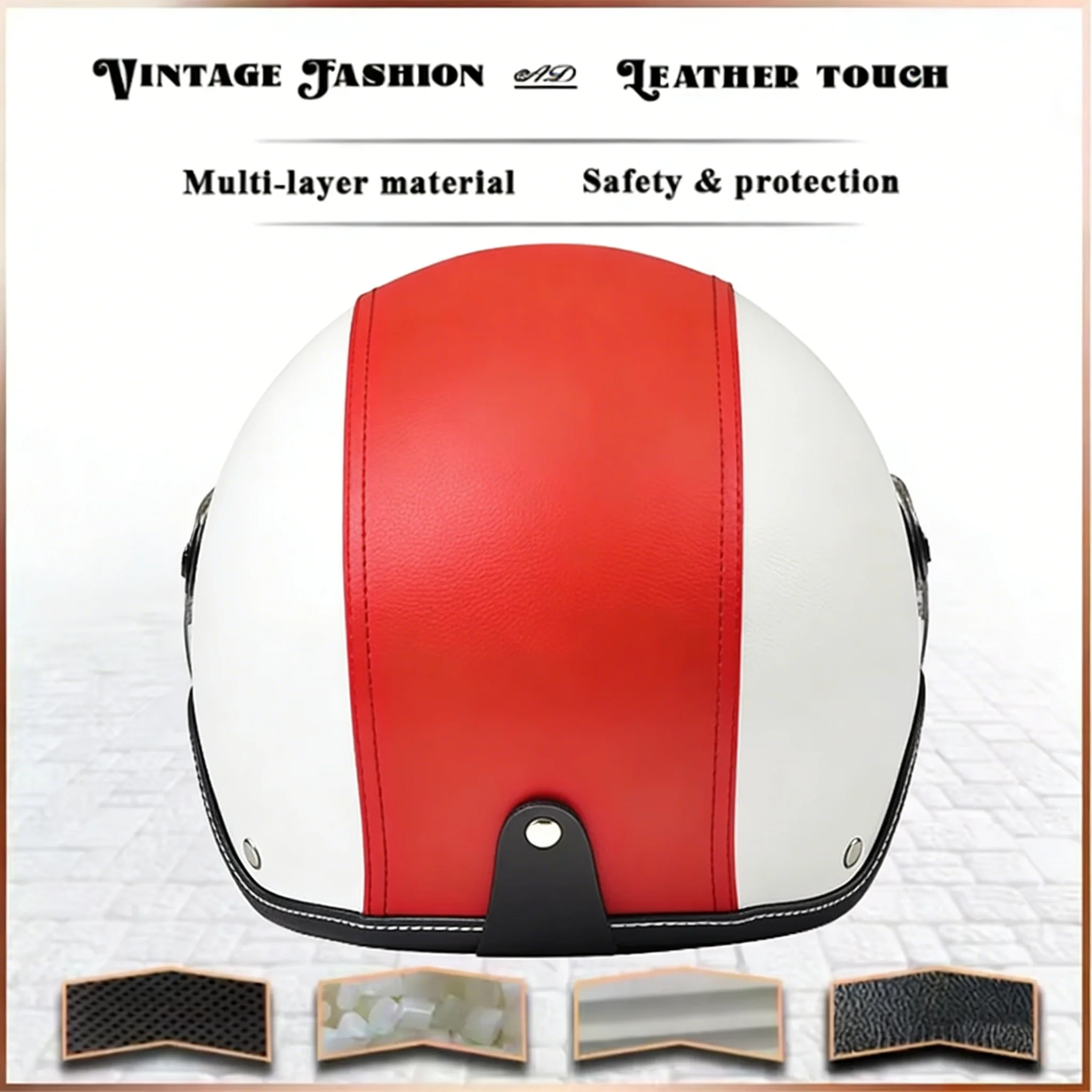 Hot Selling Universal ABS Motorcycle Retro Half Face Helmet Four Seasons Use AD Motocross Helmets Cotton Lining Helmet Wholesale